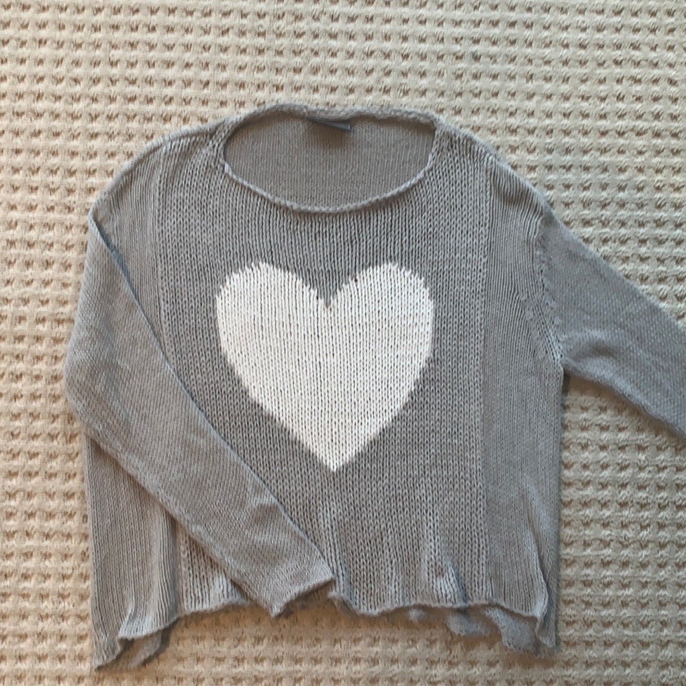 Wooden Ships heart sweater Size S/M